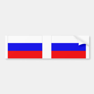 Russia Flag Bumper Sticker