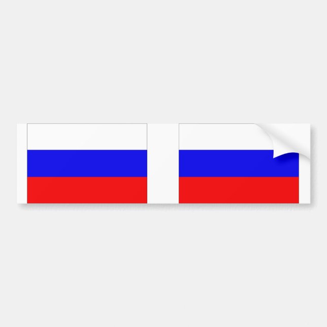 Russia Flag Bumper Sticker (Front)