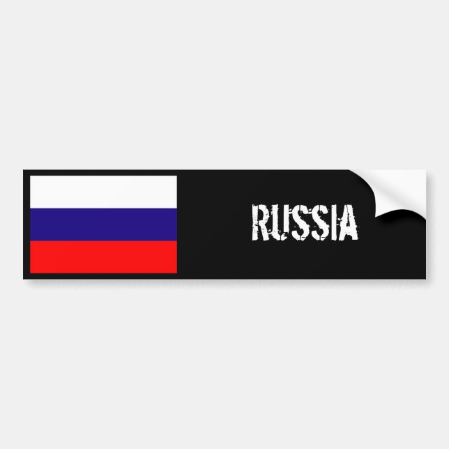 Russia flag bumper sticker (Front)