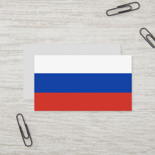 Russia flag business card