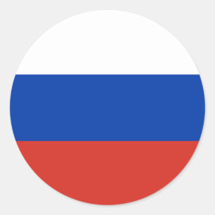 Russia Flag Classic Round Sticker