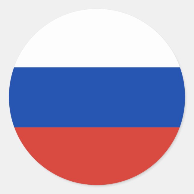 Russia Flag Classic Round Sticker (Front)