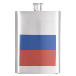Russia flag hip flask