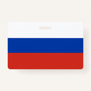 Russia flag ID badge