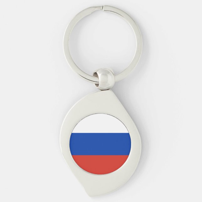 Russia Flag Key Ring (Front)