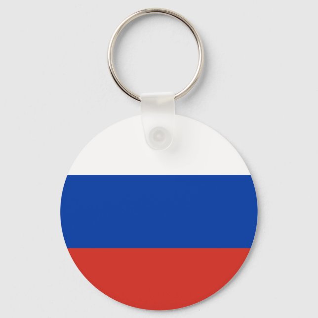 Russia Flag Key Ring (Front)