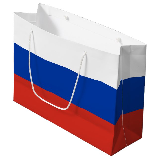 Russia flag large gift bag (Front Angled)