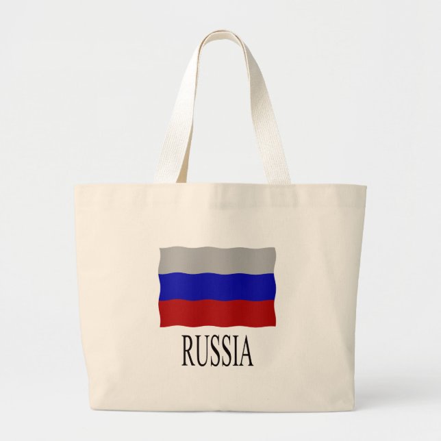 Russia flag large tote bag (Front)