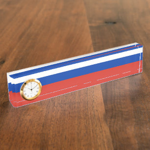 Russia flag nameplate