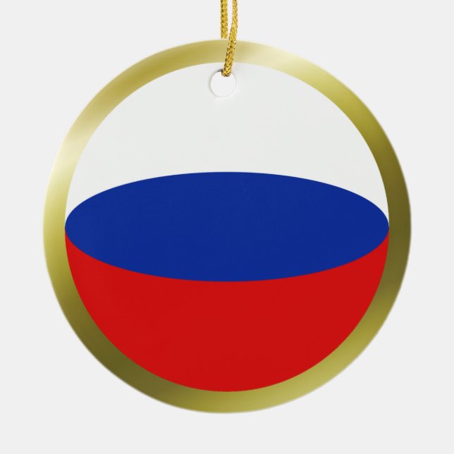 Russia Flag Ornament (Front)