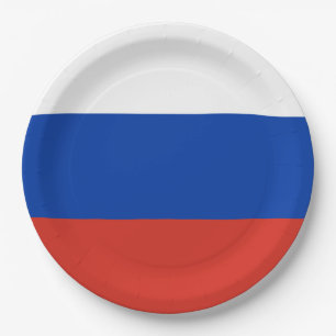Russia Flag Paper Plate