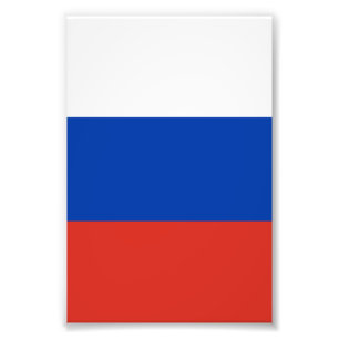 Russia flag photo print