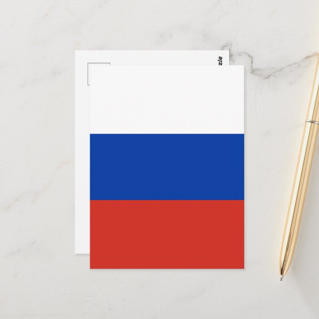 Russia flag postcard (Front/Back In Situ)
