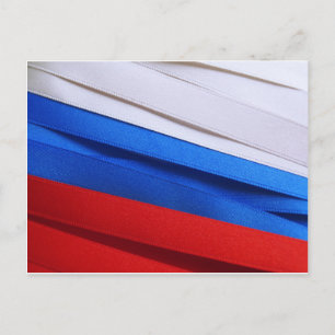 Russia flag postcard