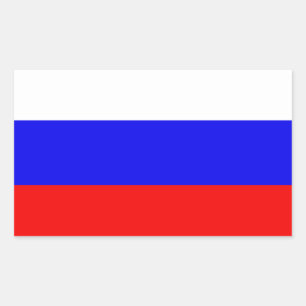 Russia Flag Rectangular Sticker