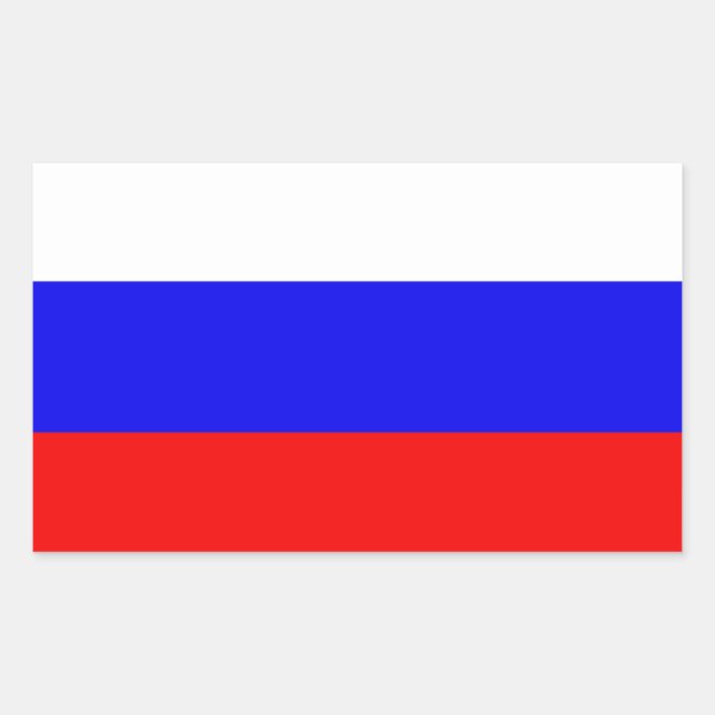 Russia Flag Rectangular Sticker (Front)