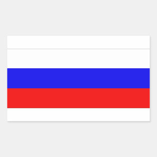 Russia Flag Rectangular Sticker