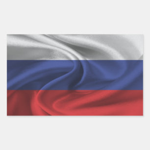 Russia Flag Rectangular Sticker