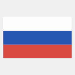 Russia Flag Rectangular Sticker