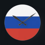 Russia Flag Round Clock<br><div class="desc">Russia Flag Clock</div>