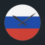 Russia Flag Round Clock<br><div class="desc">Russia Flag Clock</div>