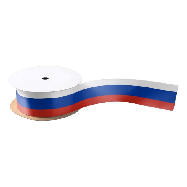 Russia Flag Russian Patriotic Satin Ribbon (Spool)
