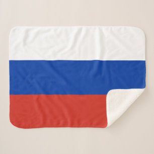 Russia Flag Sherpa Blanket
