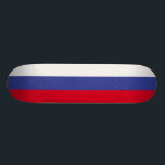 Russia Flag Skateboard<br><div class="desc">Feel free to modify the design according to your own preferences. You may change the design location, orientation, background colours and size. Also, you may add your own text, or slogan set its font, location and size, all in order to create the ultimate personal gift for you and your loved...</div>