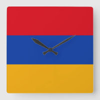 Russia Flag Square Wall Clock