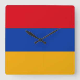 Russia Flag Square Wall Clock