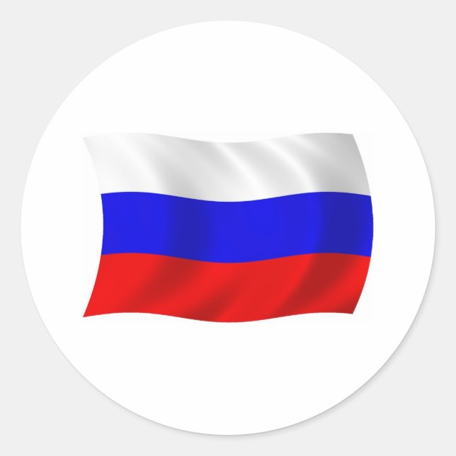 Russia Flag Sticker (Front)