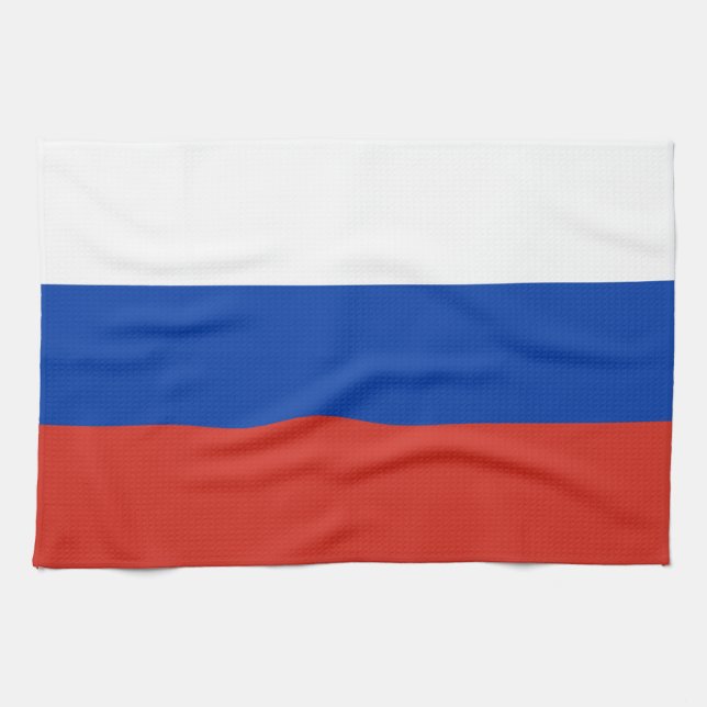 Russia Flag Tea Towel (Horizontal)