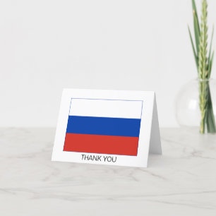 Russia Flag Thank You Card
