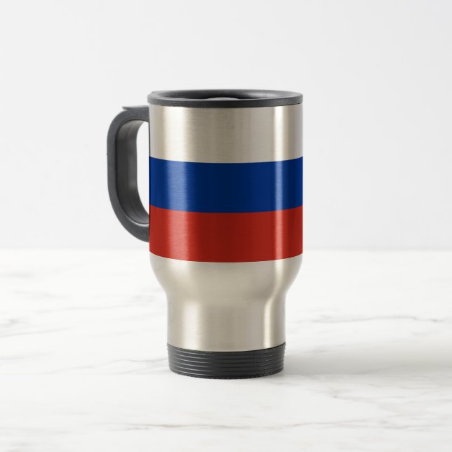 Russia Flag Travel Mug (Front Left)