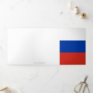 Russia flag Tri-Fold card
