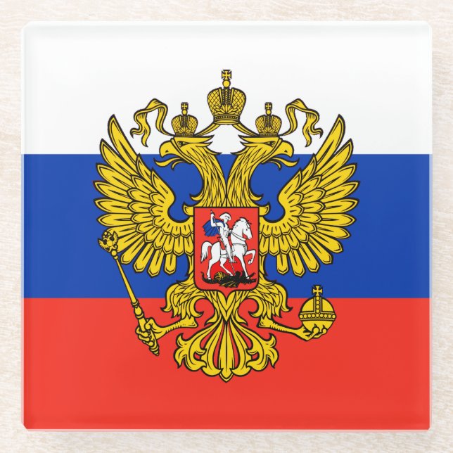 Russia Glass Coaster (Front)