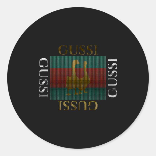 Russia Gussi Russian Goose Russia Christmas Gift  Classic Round Sticker (Front)