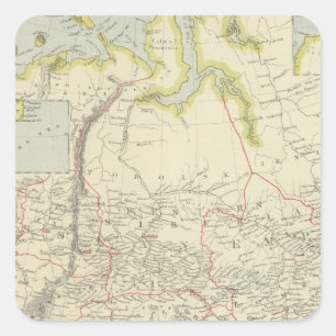 Russia in Asia Square Sticker
