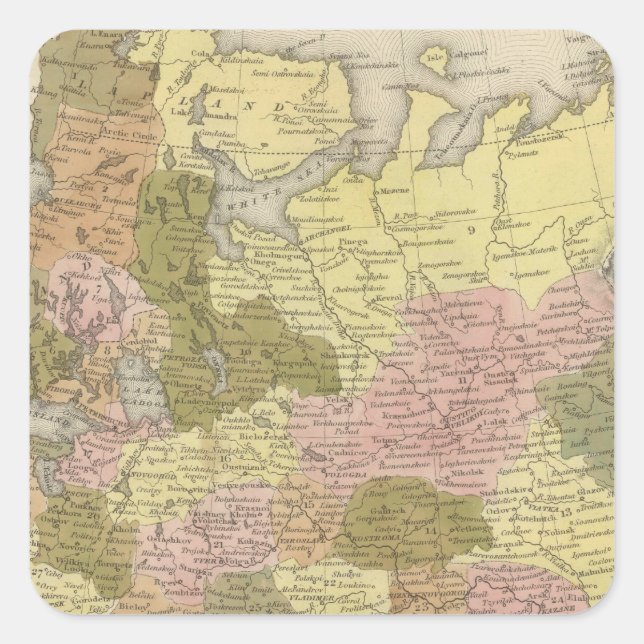 Russia In Europe 3 Square Sticker (Front)