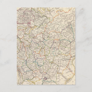 Russia in Europe general map Postcard