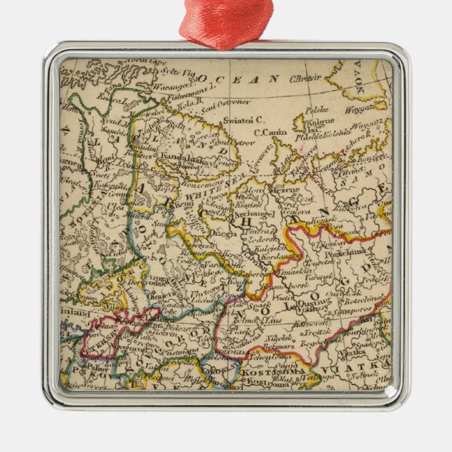 Russia in Europe Metal Tree Decoration (Front)