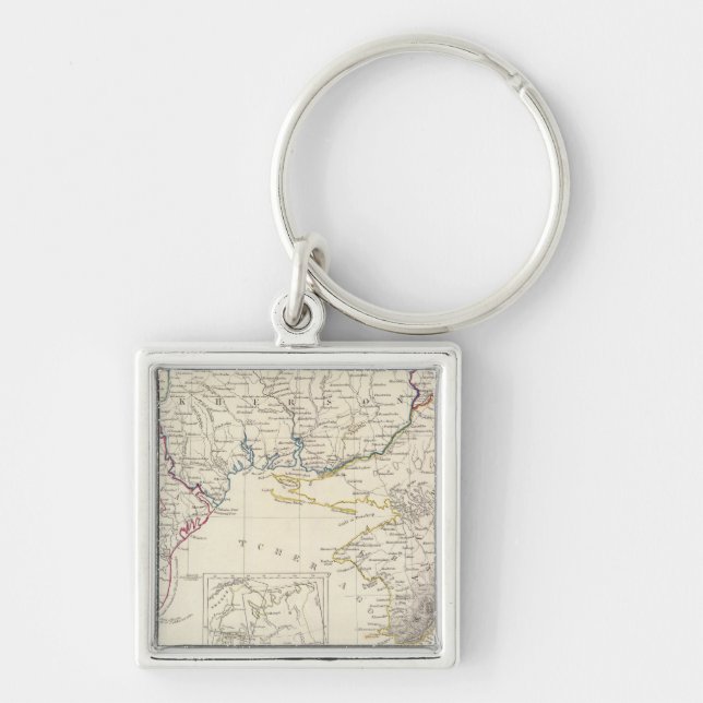 Russia in Europe Part VIII with index map Key Ring (Front)