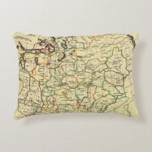 Russia in Europe with boundaries outlined Decorative Cushion