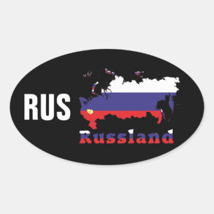 Russia - Kleber Oval Sticker