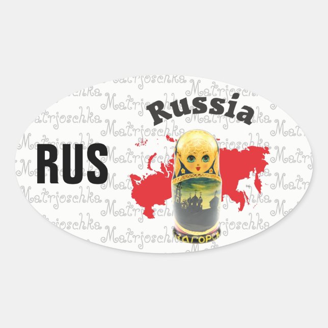 Russia - Kleber Oval Sticker (Front)
