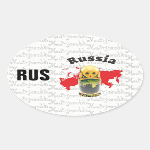 Russia - Kleber Oval Sticker