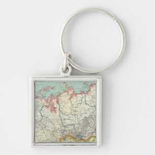Russia, Korea and Asia Key Ring