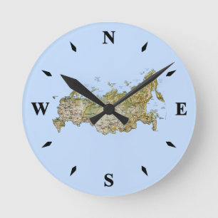 Russia Map Clock