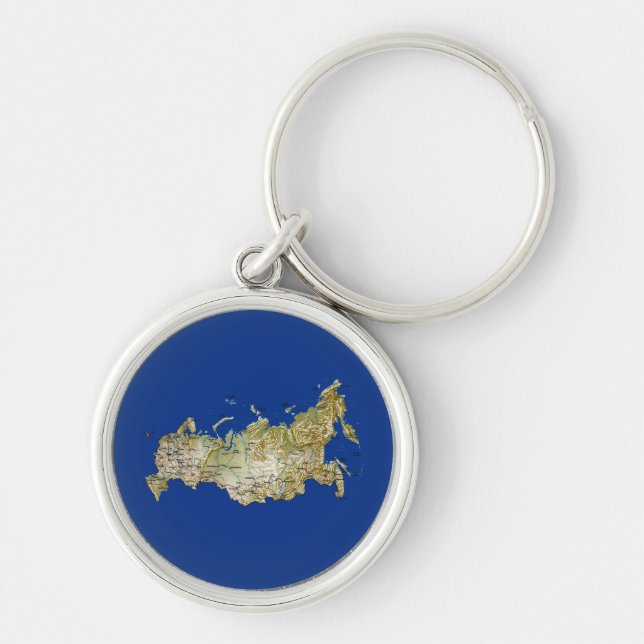 Russia Map Keychain (Front)