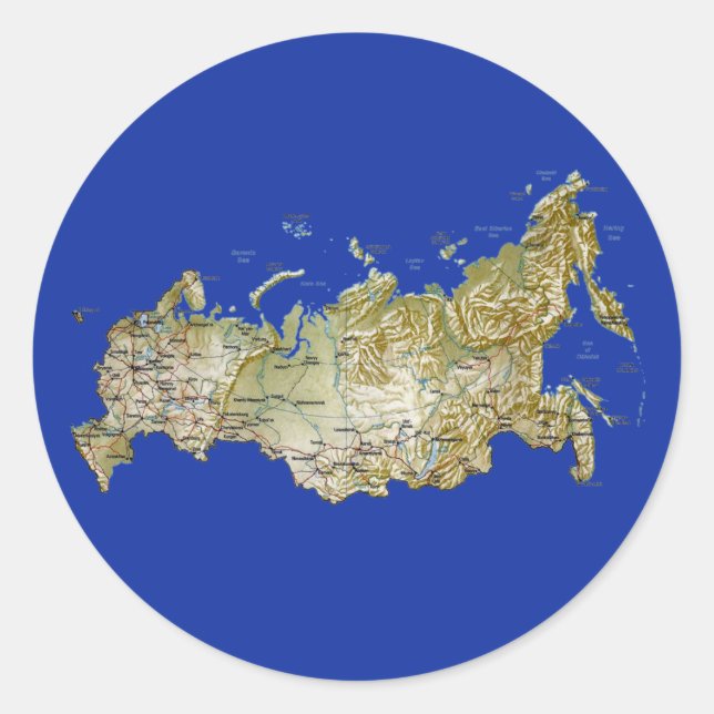 Russia Map Sticker (Front)